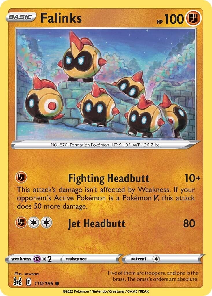Falinks (110/196) [Sword & Shield: Lost Origin] Pokemon Single Pokémon  | Multizone: Comics And Games