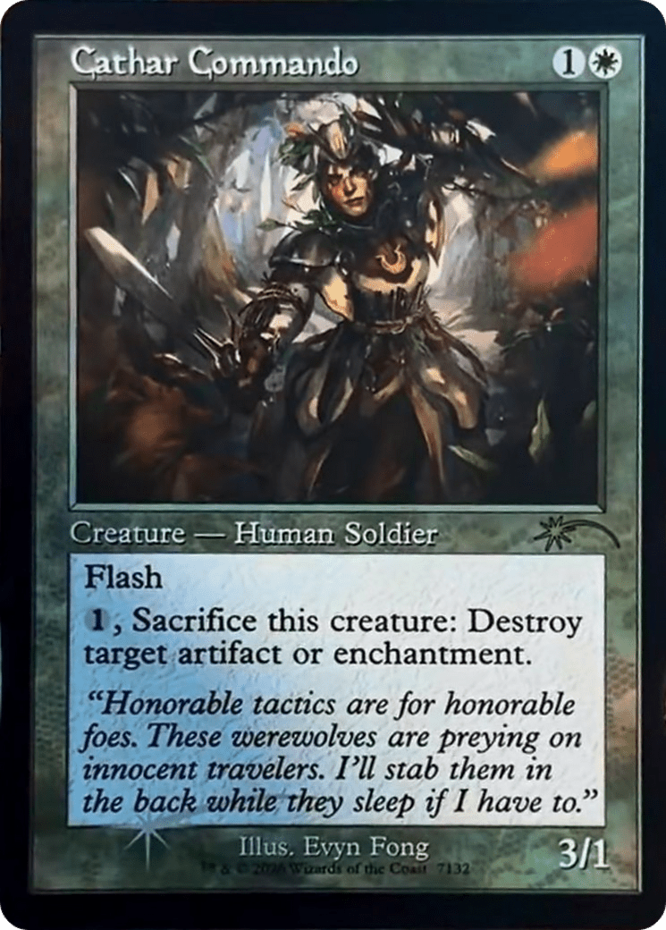 Cathar Commando (Retro Frame) [Secret Lair Drop Series] MTG Single Magic: The Gathering  | Multizone: Comics And Games