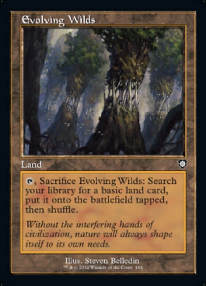Evolving Wilds (Retro) [The Brothers' War Commander] MTG Single Magic: The Gathering  | Multizone: Comics And Games