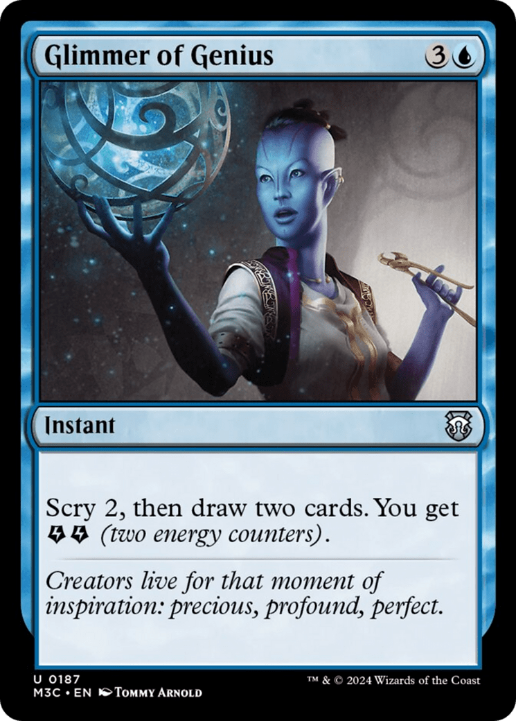 Glimmer of Genius (Ripple Foil) [Modern Horizons 3 Commander] MTG Single Magic: The Gathering  | Multizone: Comics And Games