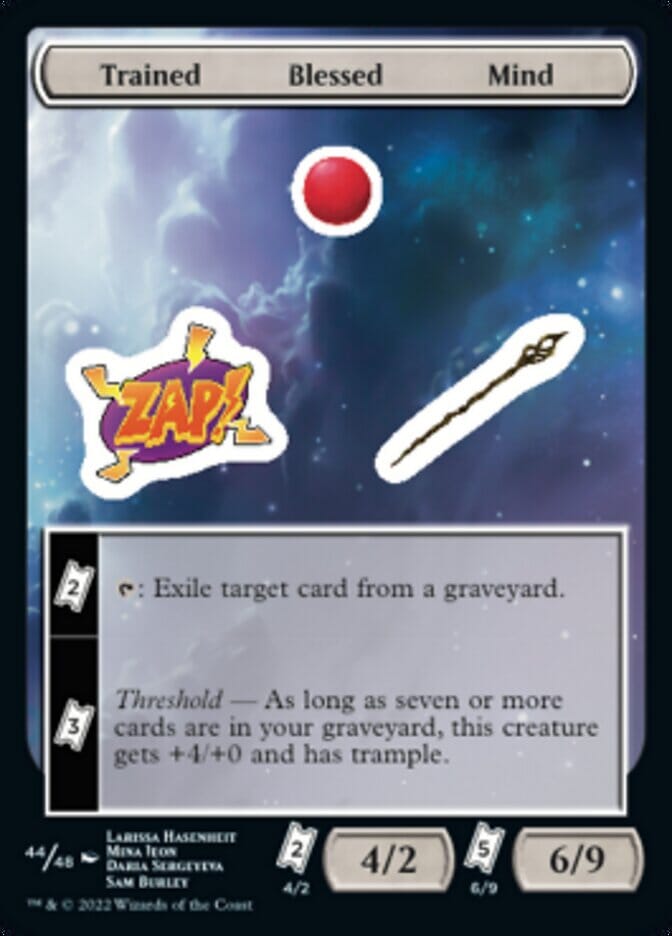 Trained Blessed Mind [Unfinity Stickers] MTG Single Magic: The Gathering  | Multizone: Comics And Games