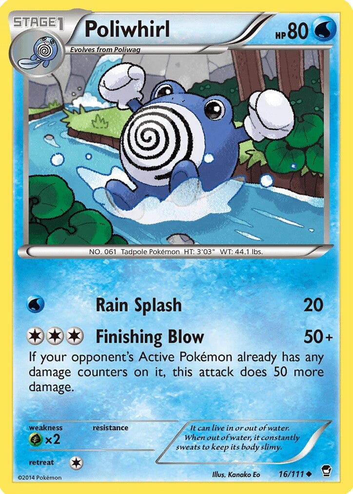 Poliwhirl (16/111) [XY: Furious Fists] Pokemon Single Pokémon  | Multizone: Comics And Games