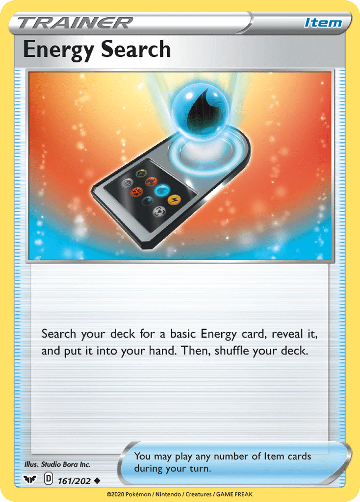Energy Search (161/202) [Sword & Shield: Base Set] Pokemon Single Pokémon  | Multizone: Comics And Games