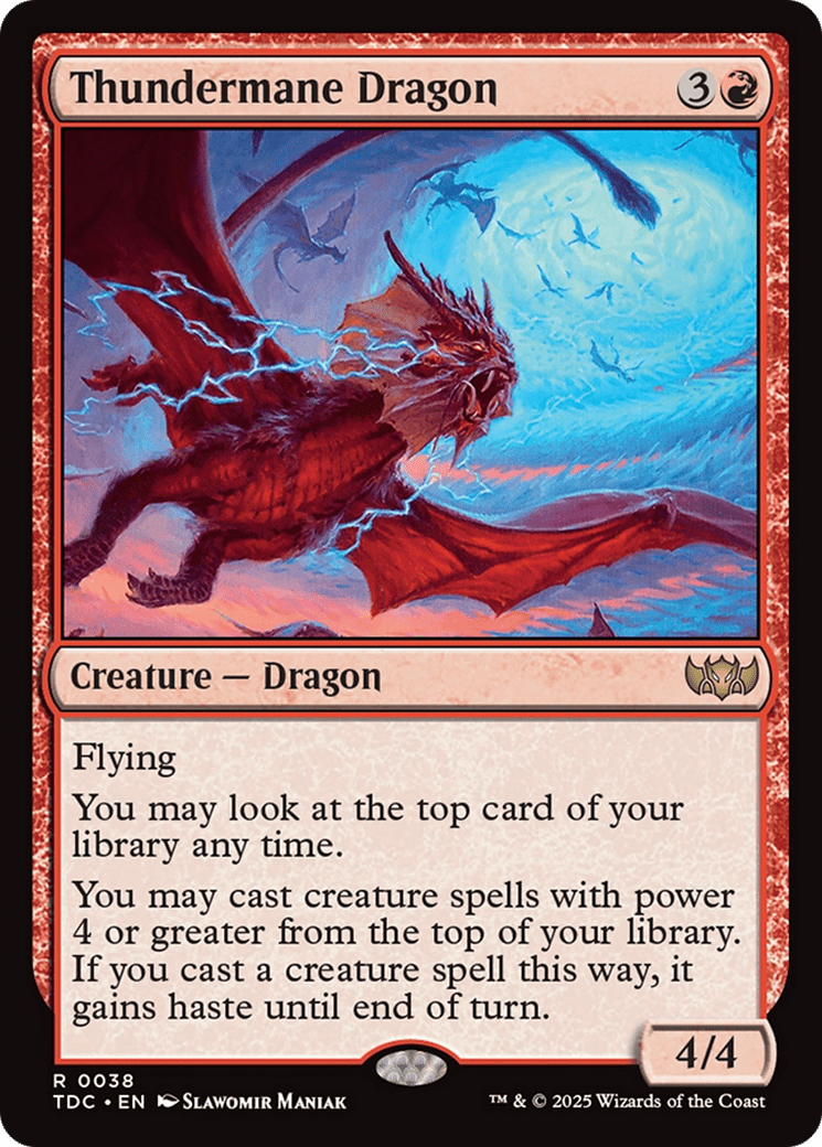 Thundermane Dragon [Tarkir: Dragonstorm Commander] MTG Single Magic: The Gathering  | Multizone: Comics And Games
