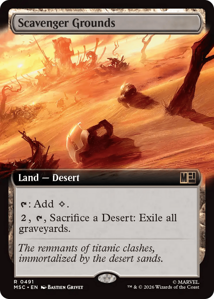 Scavenger Grounds (Extended Art) [Marvel Super Heroes Commander] MTG Single Magic: The Gathering  | Multizone: Comics And Games