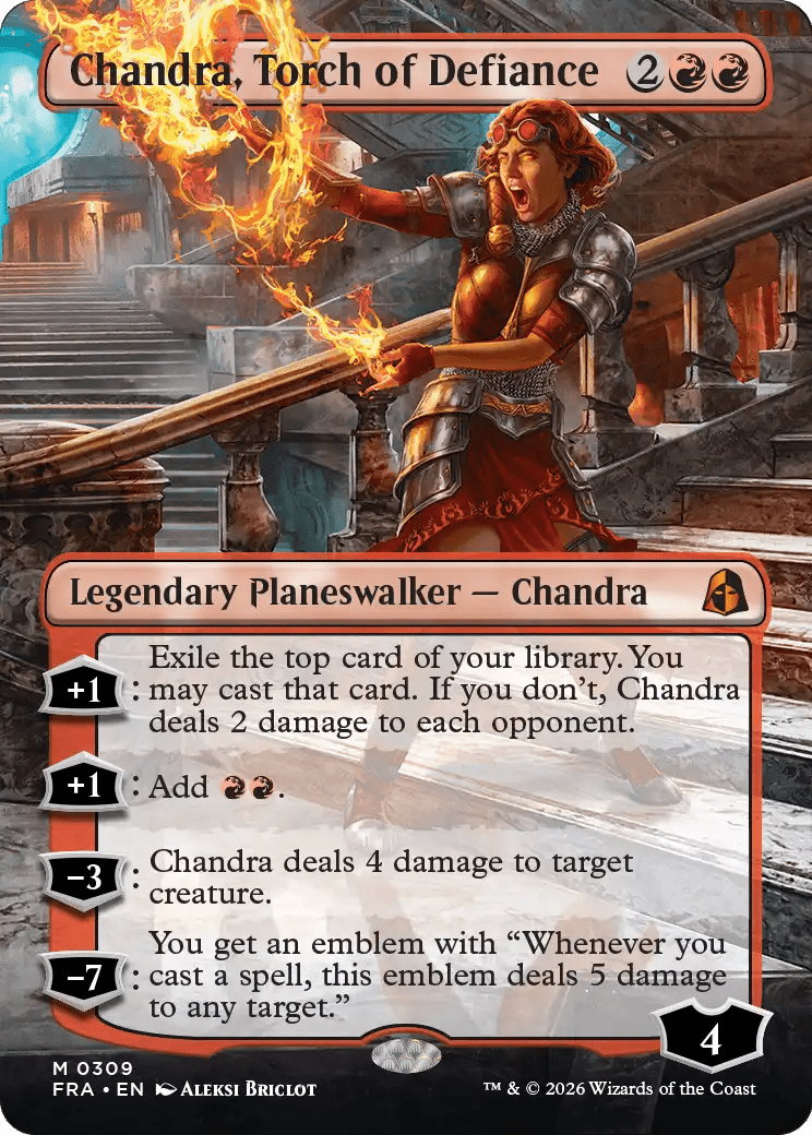 Chandra, Torch of Defiance (Borderless) [Reality Fracture] MTG Single Magic: The Gathering  | Multizone: Comics And Games