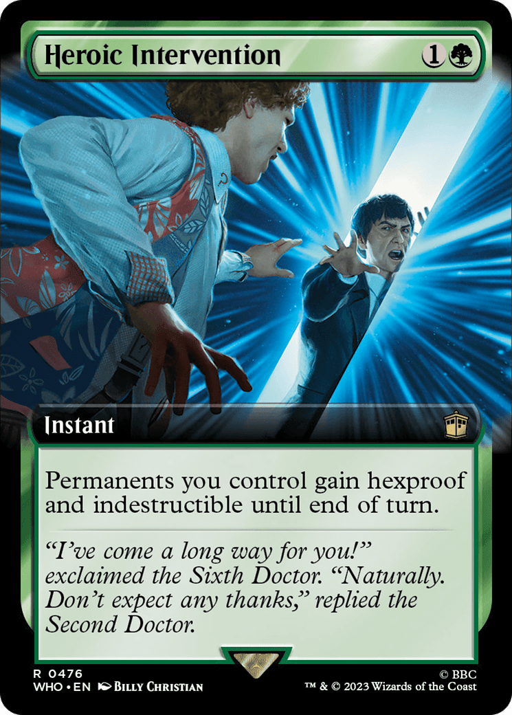 Heroic Intervention (Extended Art) [Doctor Who] MTG Single Magic: The Gathering  | Multizone: Comics And Games