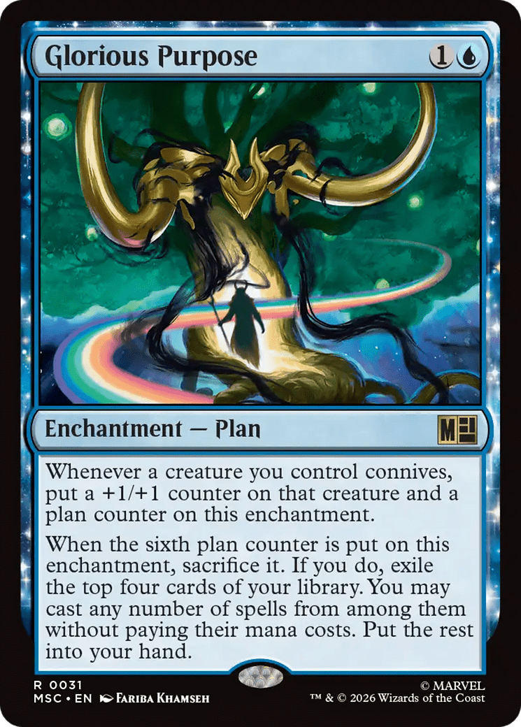 Glorious Purpose (Surge Foil) [Marvel Super Heroes Commander] MTG Single Magic: The Gathering  | Multizone: Comics And Games