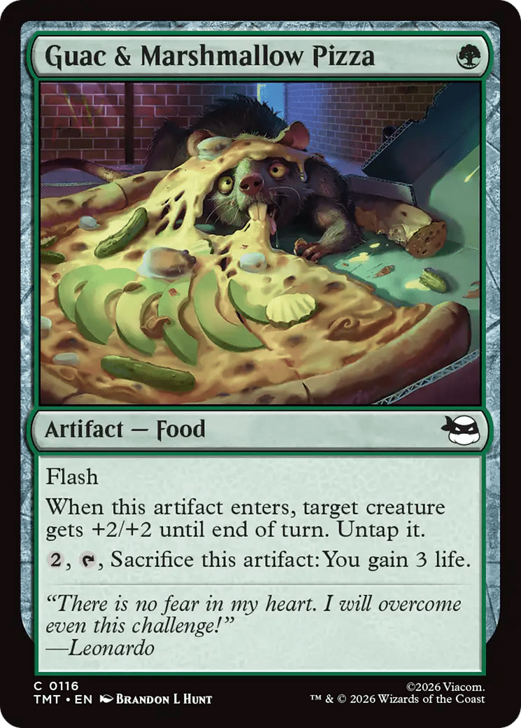 Guac & Marshmallow Pizza [Teenage Mutant Ninja Turtles] MTG Single Magic: The Gathering  | Multizone: Comics And Games