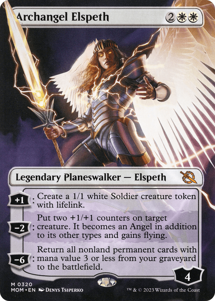 Archangel Elspeth (Borderless Alternate Art) [March of the Machine] MTG Single Magic: The Gathering  | Multizone: Comics And Games