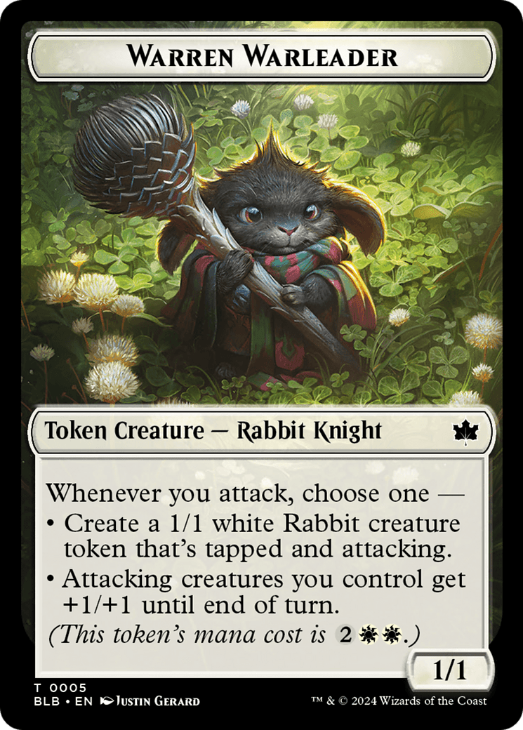 Fish // Warren Warleader Double-Sided Token [Bloomburrow Tokens] MTG Single Magic: The Gathering  | Multizone: Comics And Games
