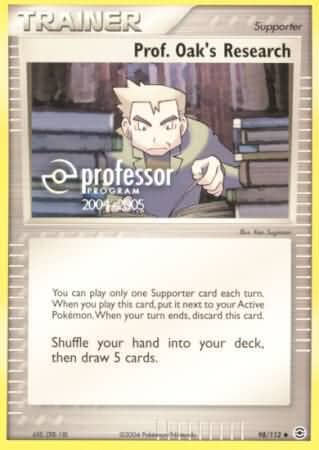 Prof Oaks Research (98/112) (2004 2005) [Professor Program Promos] Pokemon Single Pokémon  | Multizone: Comics And Games