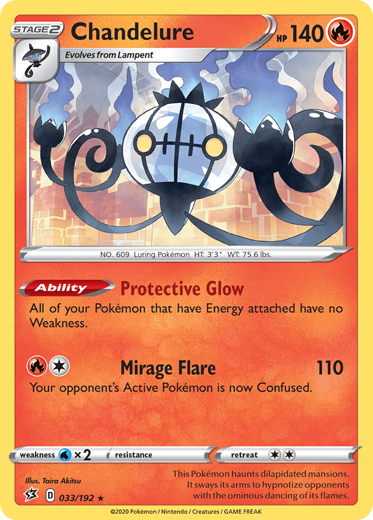 Chandelure (033/192) [Sword & Shield: Rebel Clash] Pokemon Single Pokémon  | Multizone: Comics And Games