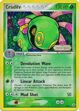 Cradily (3/92) (Stamped) [EX: Legend Maker] Pokemon Single Pokémon  | Multizone: Comics And Games