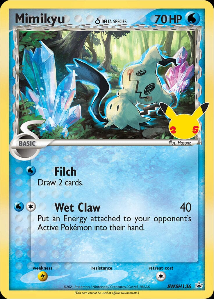 Mimikyu (SWSH136) (Delta Species) (Jumbo Card) [Sword & Shield: Black Star Promos] Pokemon Single Pokémon  | Multizone: Comics And Games