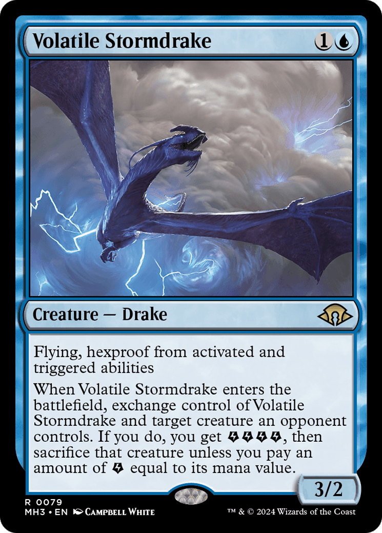 Volatile Stormdrake [Modern Horizons 3] MTG Single Magic: The Gathering  | Multizone: Comics And Games