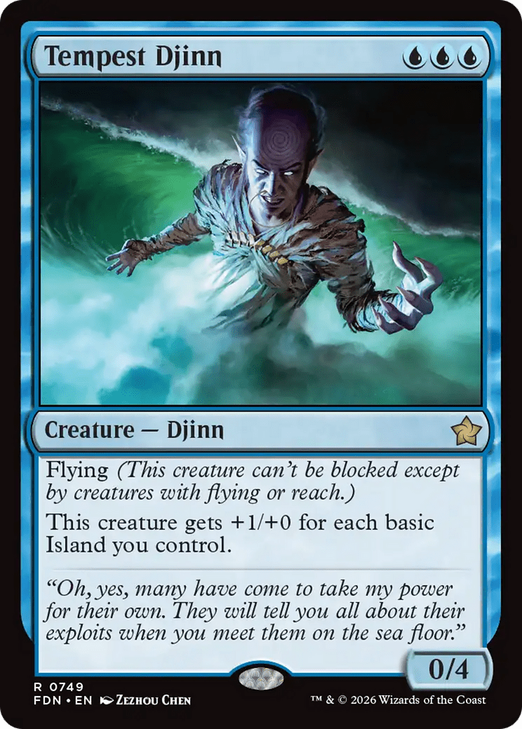 Tempest Djinn (0749) [Foundations] MTG Single Magic: The Gathering  | Multizone: Comics And Games