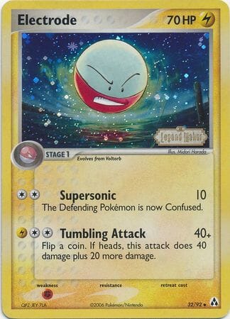 Electrode (32/92) (Stamped) [EX: Legend Maker] Pokemon Single Pokémon  | Multizone: Comics And Games