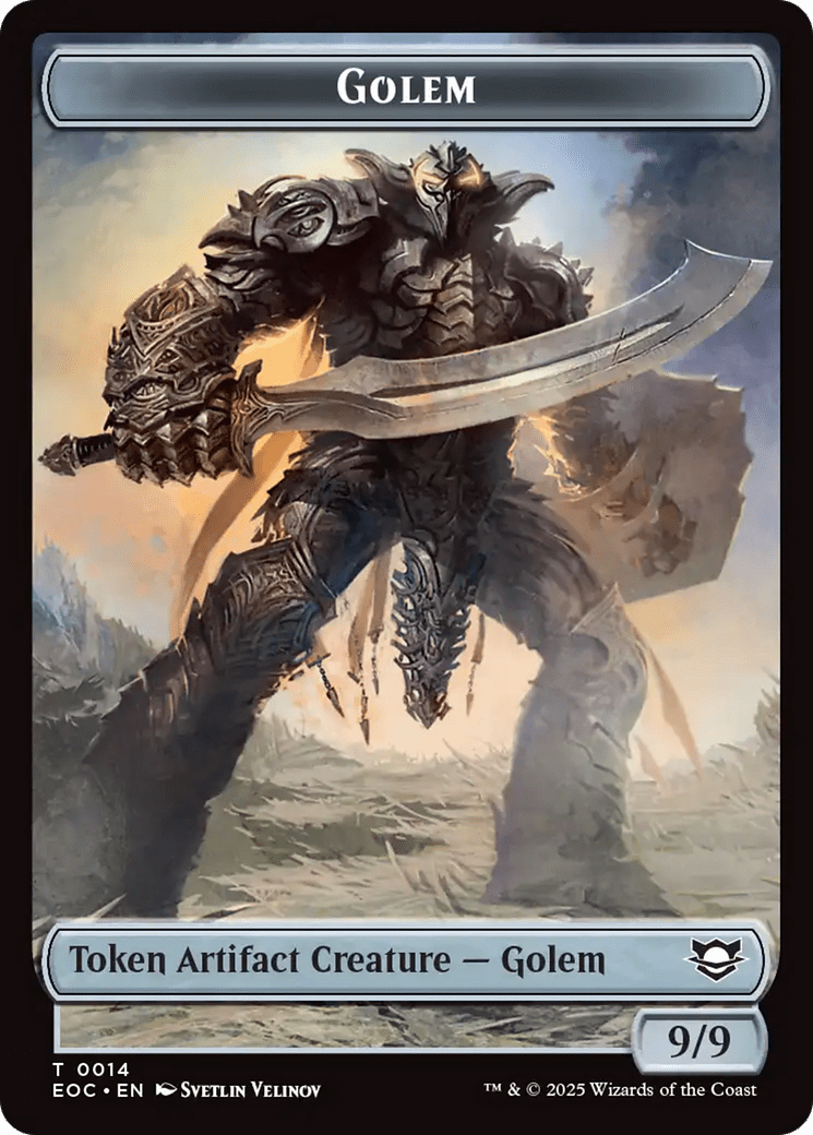Elemental (0007) // Golem (0014) Double-Sided Token [Edge of Eternities Commander Tokens] MTG Single Magic: The Gathering  | Multizone: Comics And Games
