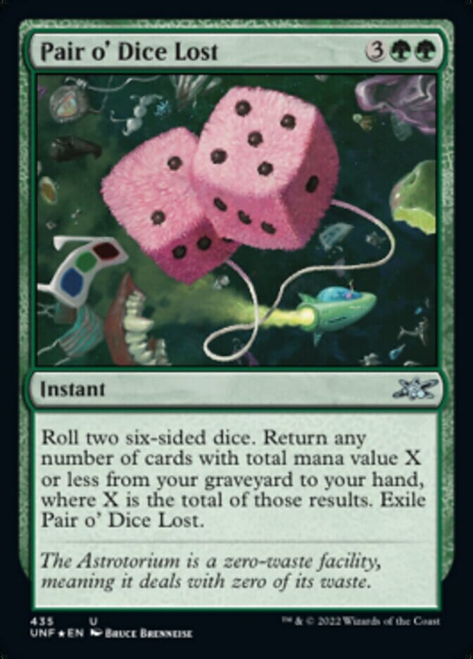 Pair o' Dice Lost (Galaxy Foil) [Unfinity] MTG Single Magic: The Gathering  | Multizone: Comics And Games