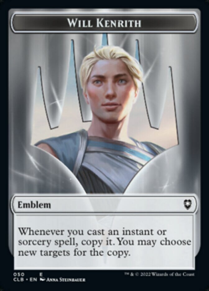 Will Kenrith Emblem // Copy Double-Sided Token [Commander Legends: Battle for Baldur's Gate Tokens] MTG Single Magic: The Gathering  | Multizone: Comics And Games