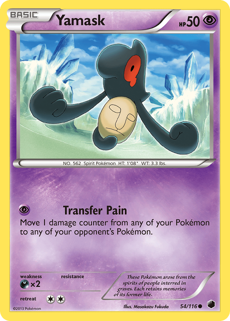 Yamask (54/116) [Black & White: Plasma Freeze] Pokemon Single Pokémon  | Multizone: Comics And Games