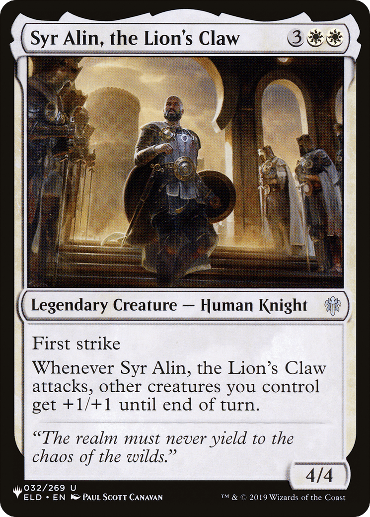 Syr Alin, the Lion's Claw [The List] MTG Single Magic: The Gathering  | Multizone: Comics And Games