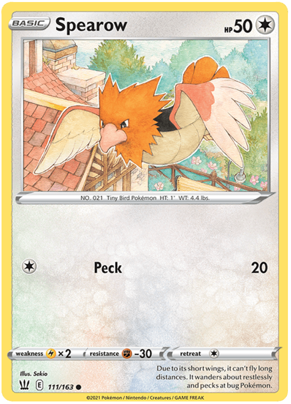 Spearow (111/163) [Sword & Shield: Battle Styles] Pokemon Single Pokémon  | Multizone: Comics And Games