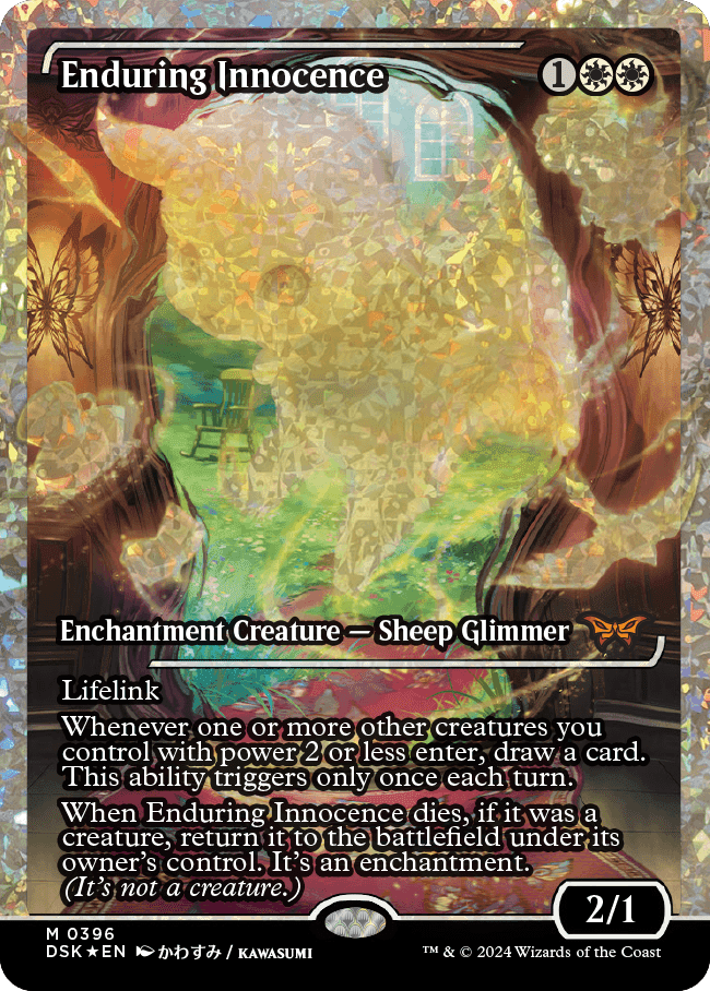 Enduring Innocence (Japan Showcase Fracture Foil) [Duskmourn: House of Horror] MTG Single Magic: The Gathering  | Multizone: Comics And Games