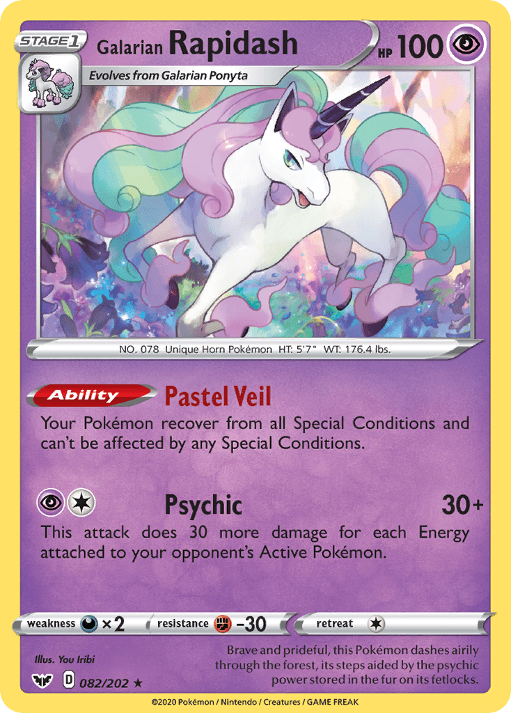 Galarian Rapidash (082/202) [Sword & Shield: Base Set] Pokemon Single Pokémon  | Multizone: Comics And Games