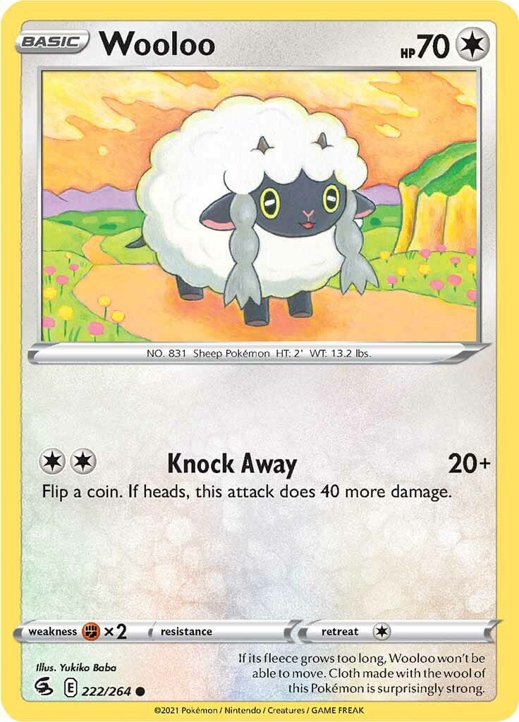 Wooloo (222/264) [Sword & Shield: Fusion Strike] Pokemon Single Pokémon  | Multizone: Comics And Games