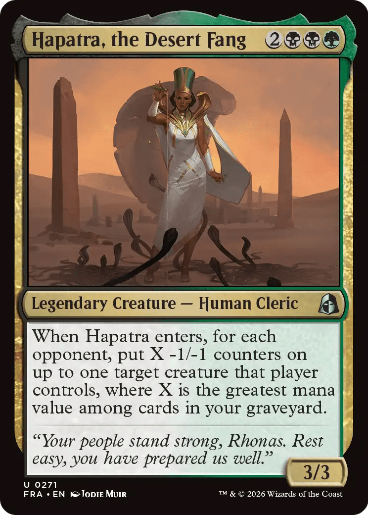 Hapatra, the Desert Fang [Reality Fracture] MTG Single Magic: The Gathering  | Multizone: Comics And Games