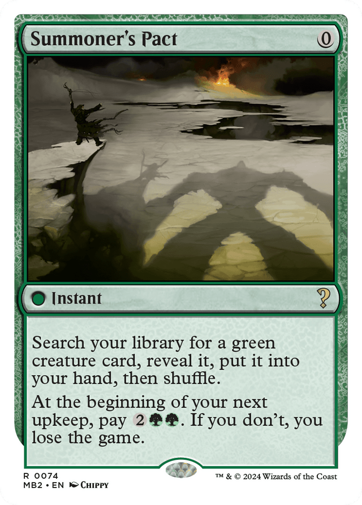 Summoner's Pact (White Border) [Mystery Booster 2] MTG Single Magic: The Gathering  | Multizone: Comics And Games