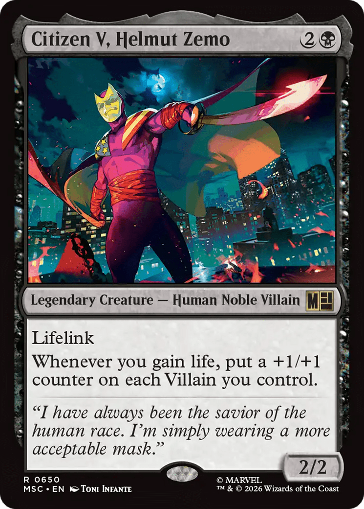 Citizen V, Helmut Zemo [Marvel Super Heroes Commander] MTG Single Magic: The Gathering  | Multizone: Comics And Games