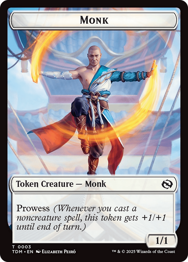 Copy // Monk Double-Sided Token [Tarkir: Dragonstorm Tokens] MTG Single Magic: The Gathering  | Multizone: Comics And Games