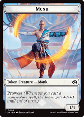 Dragon Illusion // Monk Double-Sided Token [Tarkir: Dragonstorm Commander Tokens] MTG Single Magic: The Gathering  | Multizone: Comics And Games