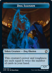 Dog Illusion // Boo Double-Sided Token [Dungeons & Dragons: Adventures in the Forgotten Realms Tokens] MTG Single Magic: The Gathering  | Multizone: Comics And Games