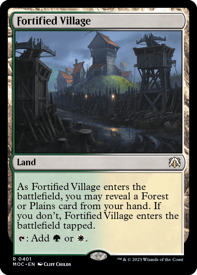 Fortified Village [March of the Machine Commander] MTG Single Magic: The Gathering  | Multizone: Comics And Games