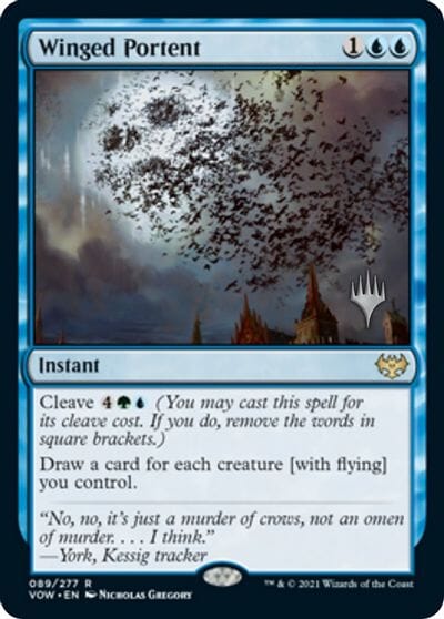 Winged Portent (Promo Pack) [Innistrad: Crimson Vow Promos] MTG Single Magic: The Gathering  | Multizone: Comics And Games