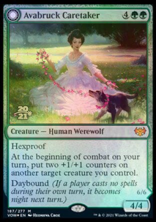 Avabruck Caretaker // Hollowhenge Huntmaster [Innistrad: Crimson Vow Prerelease Promos] MTG Single Magic: The Gathering  | Multizone: Comics And Games