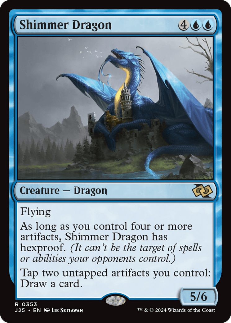 Shimmer Dragon [Foundations Jumpstart] MTG Single Magic: The Gathering  | Multizone: Comics And Games