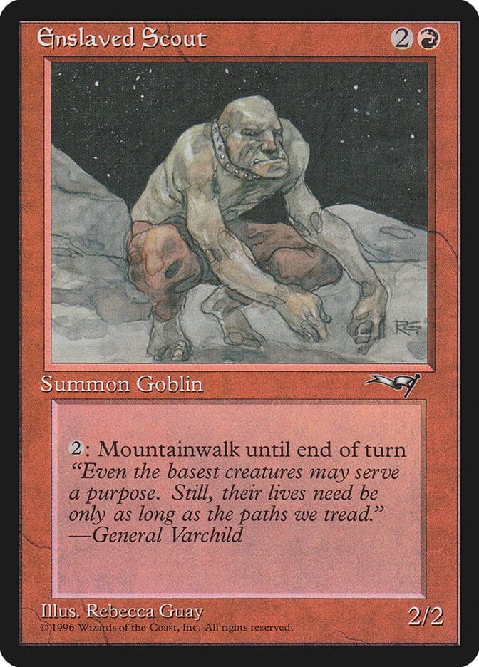Enslaved Scout (Crouching) [Alliances] MTG Single Magic: The Gathering  | Multizone: Comics And Games