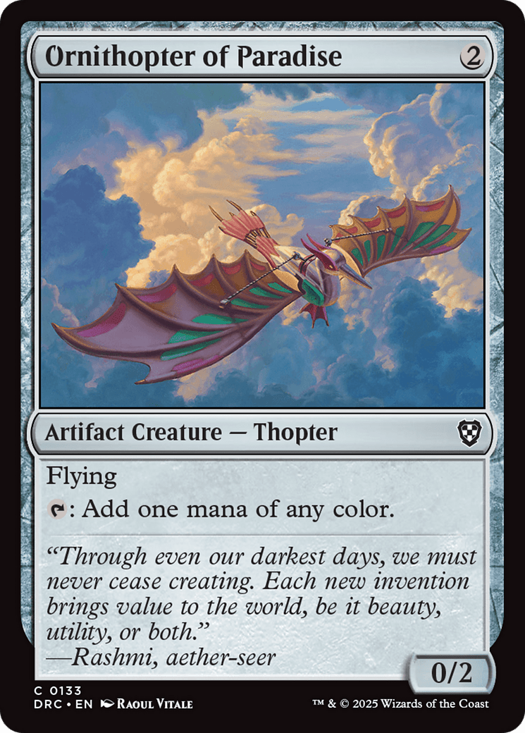 Ornithopter of Paradise [Aetherdrift Commander] MTG Single Magic: The Gathering  | Multizone: Comics And Games