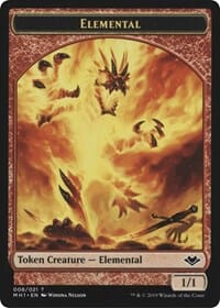 Elemental (008) // Wrenn and Six Emblem (021) Double-Sided Token [Modern Horizons Tokens] MTG Single Magic: The Gathering  | Multizone: Comics And Games