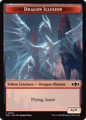 Dragon Illusion // Monk Double-Sided Token [Tarkir: Dragonstorm Commander Tokens] MTG Single Magic: The Gathering  | Multizone: Comics And Games