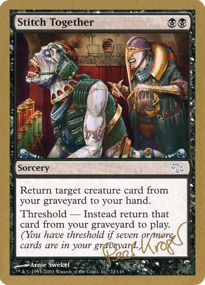 Stitch Together (Peer Kroger) [World Championship Decks 2003] MTG Single Magic: The Gathering  | Multizone: Comics And Games