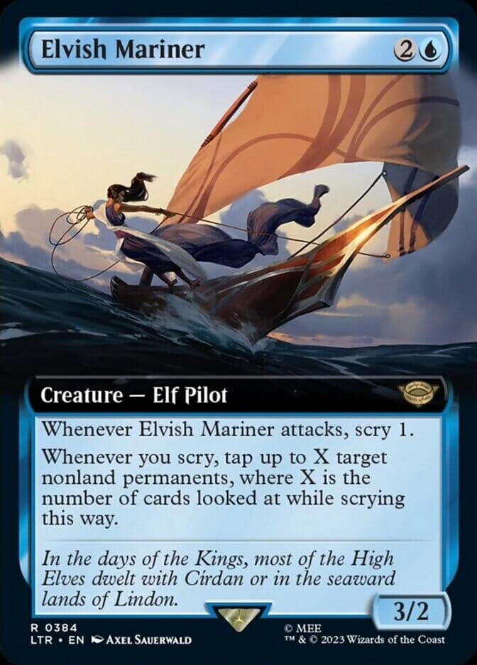 Elvish Mariner (Extended Art) [The Lord of the Rings: Tales of Middle-Earth] MTG Single Magic: The Gathering  | Multizone: Comics And Games