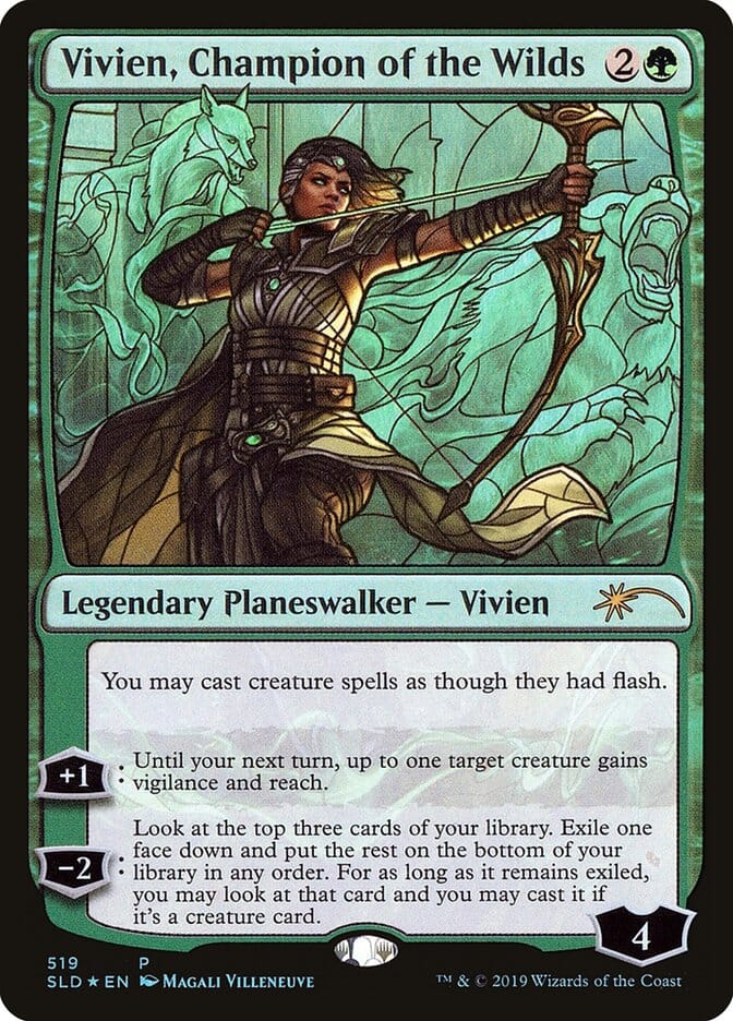 Vivien, Champion of the Wilds (Stained Glass) [Secret Lair Drop Promos] MTG Single Magic: The Gathering  | Multizone: Comics And Games