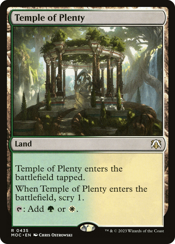 Temple of Plenty [March of the Machine Commander] MTG Single Magic: The Gathering  | Multizone: Comics And Games