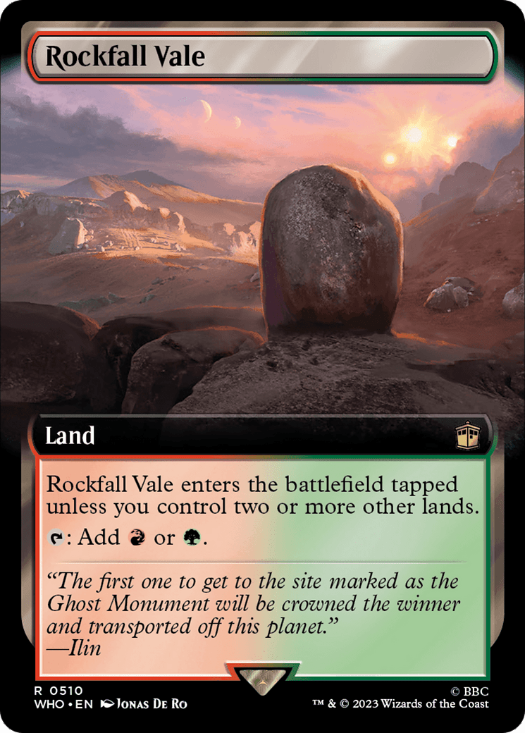 Rockfall Vale (Extended Art) [Doctor Who] MTG Single Magic: The Gathering  | Multizone: Comics And Games